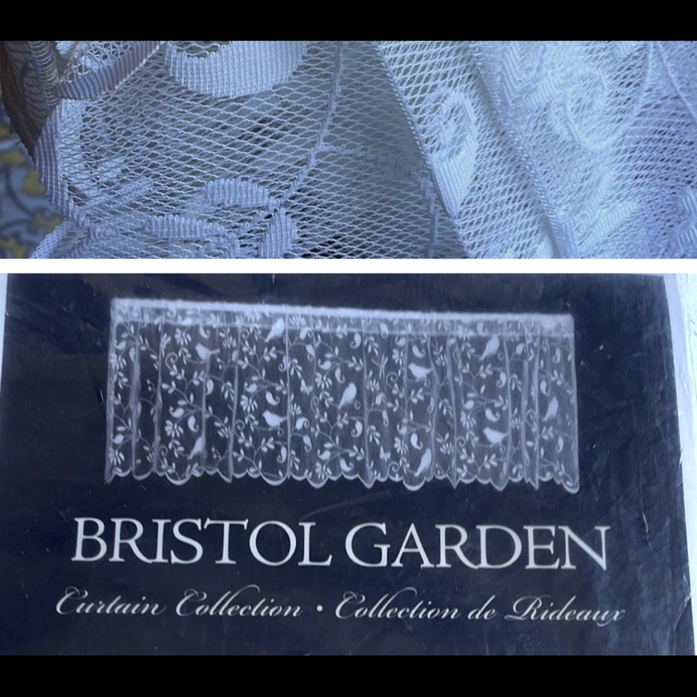 NWT Bristol garden curtain collection 60 x 30” tier; One tier by Heritag…